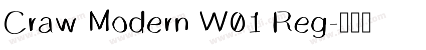 Craw Modern W01 Reg字体转换